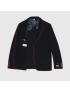 [GUCCI] Wool cotton jersey jacket with patches 645195ZAC3R4440