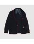 [GUCCI] Wool cotton jersey jacket with patches 645195ZAC3R4440