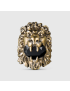 [GUCCI] Lion head ring with crystal 402763J1D508029
