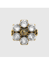 [GUCCI] Crystal Double G ring 645682J1D508062
