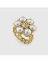 [GUCCI] Pearl Double G ring 645671I46208078