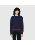 [GUCCI] Cable knit jumper with Web 673489XKB2N4684