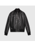 [GUCCI] GG leather bomber jacket 673925XNAPN1000