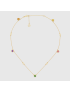 [GUCCI] Interlocking G 18k necklace with gemstones 662429J81968522