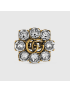 [GUCCI] Crystal Double G ring 645686J1D508062