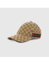 [GUCCI] Original GG canvas baseball hat with Web 200035KQWBG9791