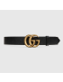[GUCCI] Wide leather belt with Double G buckle 406831DJ20T1000