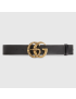 [GUCCI] Leather belt with Double G buckle with snake 458949CVE0T1000
