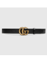 [GUCCI] Leather belt with Double G buckle 414516AP00T1000