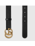 [GUCCI] Leather belt with Double G buckle 414516AP00T1000