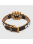 [GUCCI] Crystal Double G leather bracelet 648722I56718061