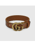 [GUCCI] Engraved Double G leather bracelet 648702J75438063