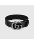 [GUCCI] Engraved Double G leather bracelet 648702J52449263