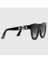 [GUCCI] Round frame acetate sunglasses with star 491408J07401112