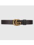 [GUCCI] Reversible leather belt with Double G buckle 627055CAO2T1062