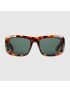 [GUCCI] Rectangular frame sunglasses 691347J07402330