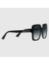 [GUCCI] Rectangular frame acetate sunglasses 541362J07401011