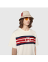 [GUCCI] Interlocking G stripe print T shirt 616036XJDAG9095