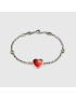 [GUCCI] Heart bracelet with Interlocking G 645546J89B41192