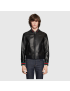 [GUCCI] Leather jacket with Web 431343XG2061060