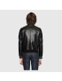 [GUCCI] Leather jacket with Web 431343XG2061060