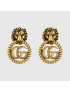 [GUCCI] Lion head earrings with Double G 605857I46000933