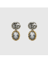 [GUCCI] Double G earrings with crystals 629659J1D508066