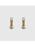 [GUCCI] Crystal Double G earrings 645683J1D508062