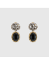 [GUCCI] Double G earrings with black crystals 629659I47698061