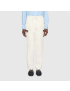 [GUCCI] Cotton canvas trousers with Gucci label 604171XDAX39061