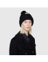 [GUCCI] Knit wool hat with  label 6526563G2061000