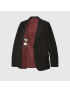 [GUCCI] Fitted GG stripe wool silk jacket 625325ZADC71000