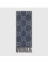 [GUCCI] GG jacquard knit scarf with tassels 6766103G2004165