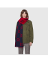 [GUCCI] GG jacquard wool silk scarf 4955924G3504074