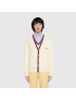 [GUCCI] Knit cotton V neck cardigan with Web 654984XKBUR9182