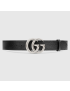 [GUCCI] Leather belt with Double G buckle 406831DJ20N1000