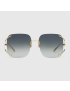 [GUCCI] Square metal sunglasses 610393I33308017