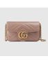 [GUCCI] GG Marmont matelasse leather super mini bag 476433DTDCT5729