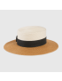 [GUCCI] Straw effect wide brim hat with bow 4546673HADD9060