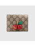 [GUCCI] GG Supreme card case wallet with cherries 476050K9GXT8694