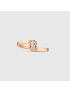 [GUCCI] GG ring in rose gold with diamonds 457127J85405702