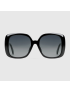 [GUCCI] Low nose bridge fit square sunglasses with Web 623885J16911012