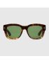 [GUCCI] Rectangular frame sunglasses 691368J07442330