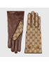 [GUCCI] GG canvas gloves with Horsebit 6036353SAAH9764