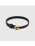 [GUCCI] Leather bracelet with Square G 623238J17458029