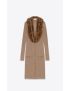 [SAINT LAURENT] long cardigan dress in ribbed knit wool 714445Y75TJ8809