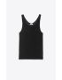 [SAINT LAURENT] cassandre tank top in velvet 707689Y36WQ1000