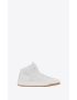 [SAINT LAURENT] sl 80 mid top sneakers in smooth and grained leather 711250AAASX9018