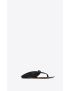 [SAINT LAURENT] isla flat sandals in smooth leather 709046DWE001000