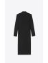 [SAINT LAURENT] double breasted tuxedo coat in crepe wool 705770Y163W1000